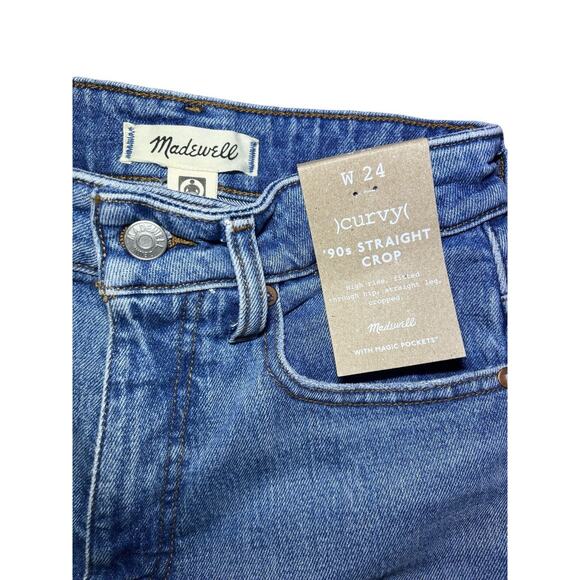 Madewell Women’s Size 24 The Curvy ‘90s Straight Crop Jean In Hazeldell Wash - Picture 5 of 13